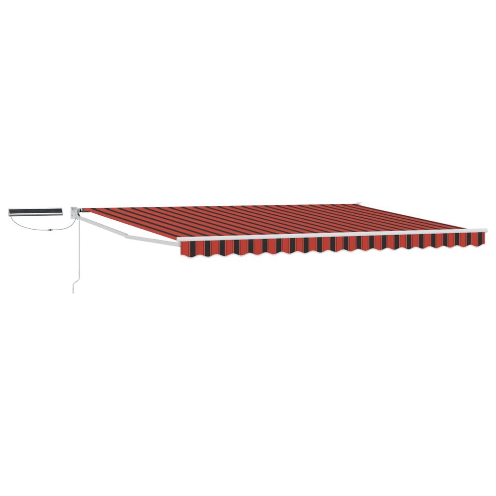 Auvent rétractable électrique orange, marron, blanc 5 x 3 m