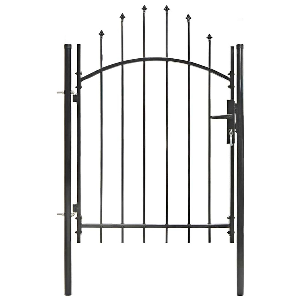 Portail de jardin acier 1 x 1,5 m noir