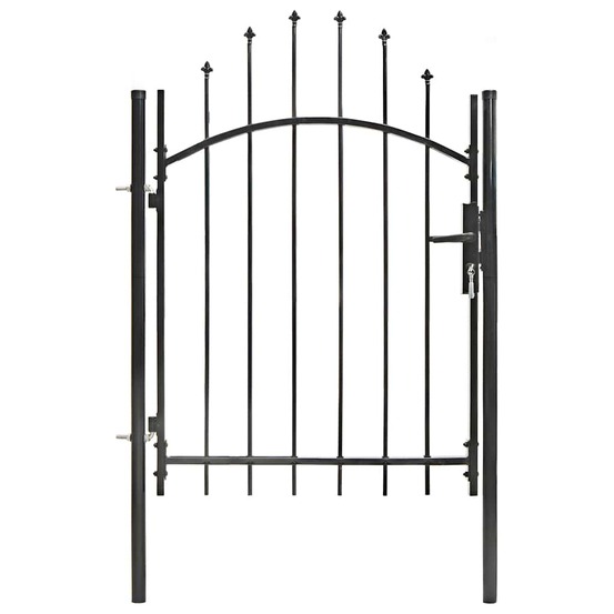 Portail de jardin acier 1 x 1,5 m noir