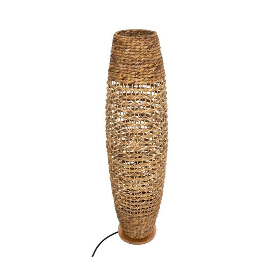 Lampadaire en métal et bois naturel h 118 cm