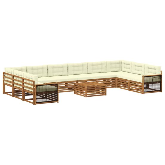 Ensembles de canapés 11 pc bois d'acacia massif