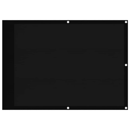 Écran de balcon noir 75x700 cm 100% polyester oxford
