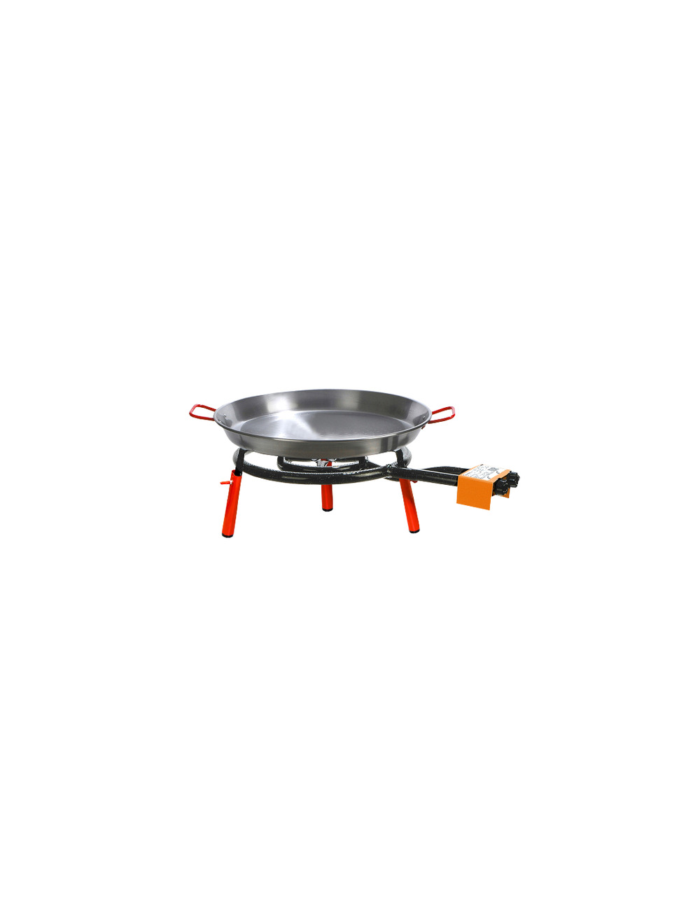 Set paella valencia plat à paëlla poli 46 cm 12 parts / réchaud 40 cm / 11,40 kw / 3 pieds 15 cm - autre