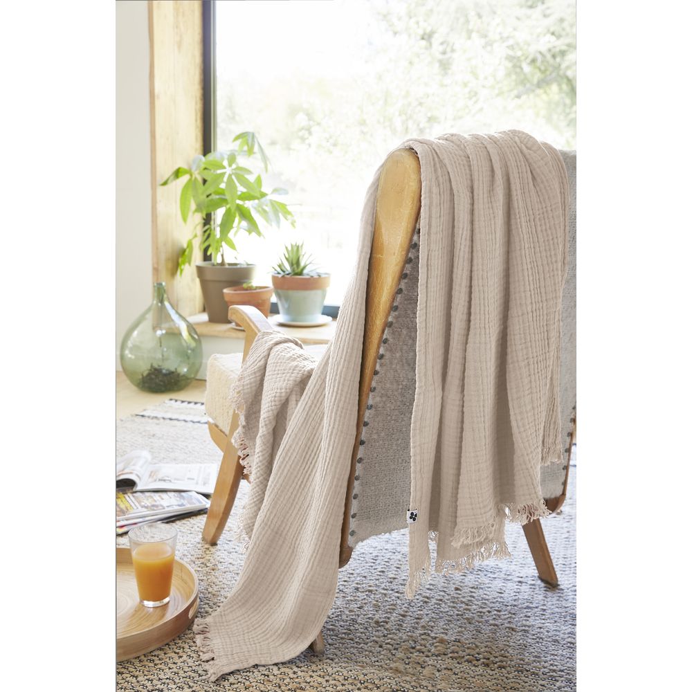 Plaid quadruple gaze de coton gaia