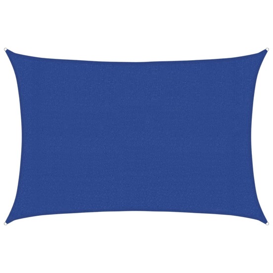 Voile d'ombrage 160 g/m² rectangulaire bleu 3x5 m pehd