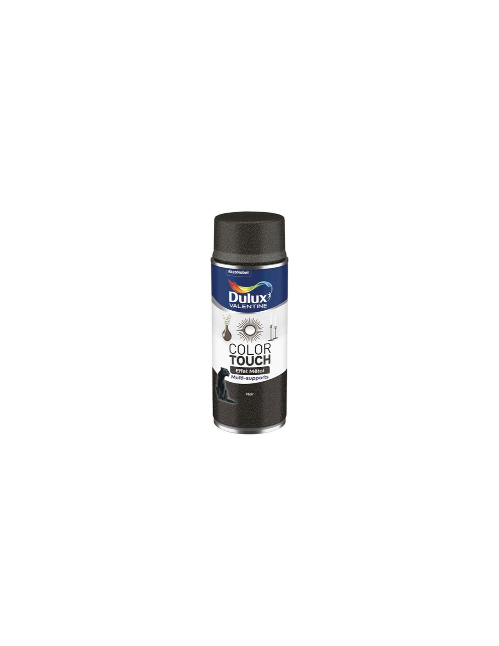 Aérosol color touch effet métal noir métallisé 400ml - dulux valentine