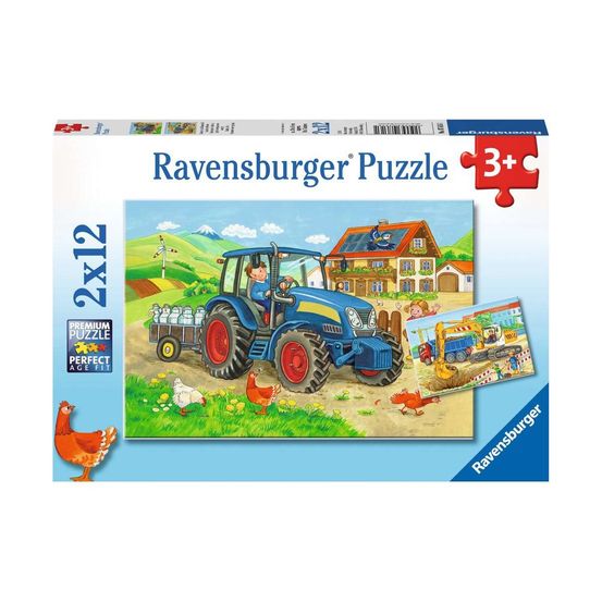 Puzzle 2x12 p - chantier et ferme