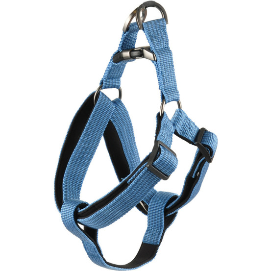 Harnais jannu s 25-45 cm 15 mm bleu pour chien