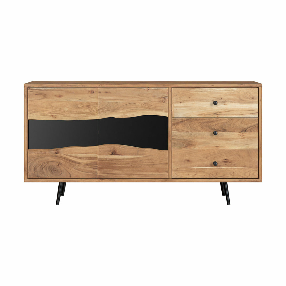 Alabama-buffet en bois d'acacia massif et métal