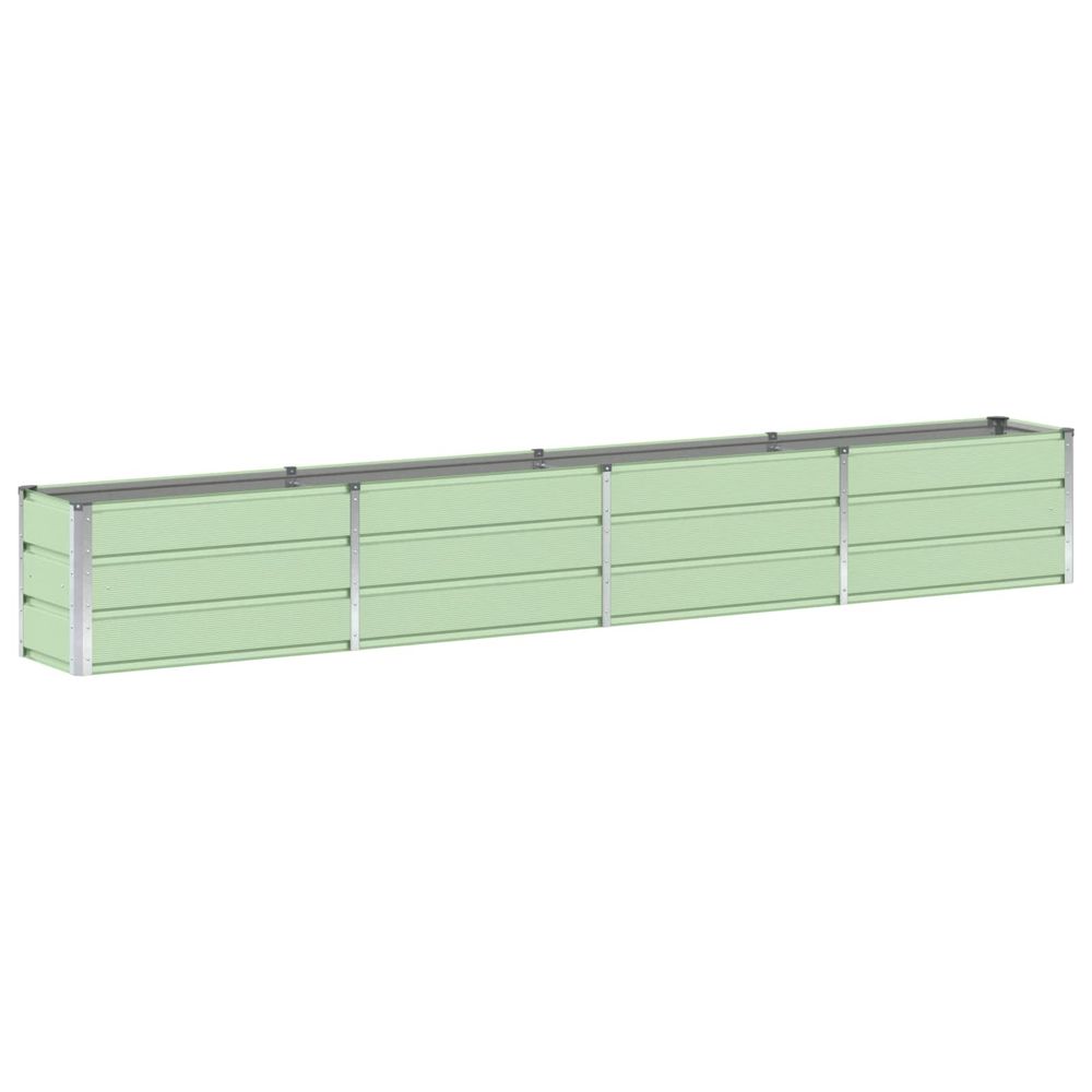 Jardinière d'extérieur vert 320 x 40 x 45 cm acier