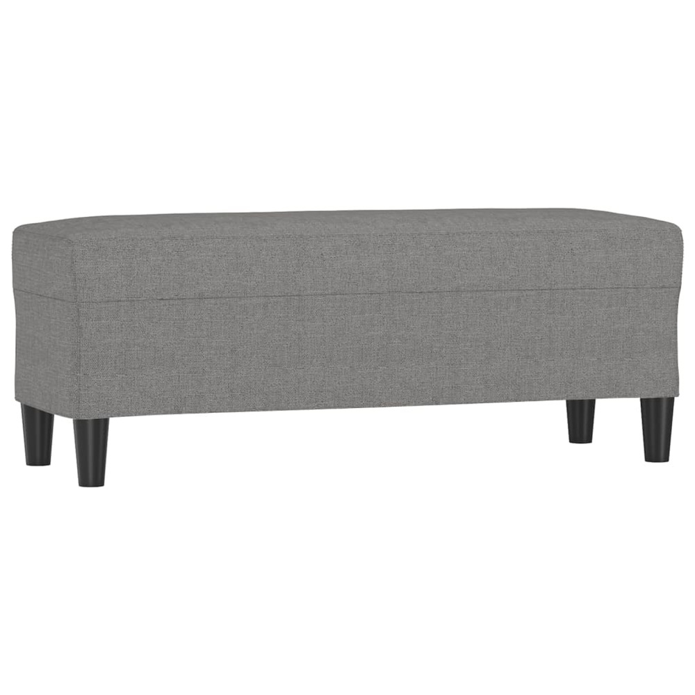 Banc gris foncé 100x35x41 cm tissu