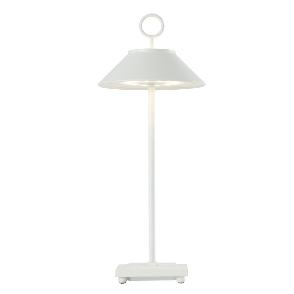 Lampe de table sans fil aluminium marais blanc h29cm