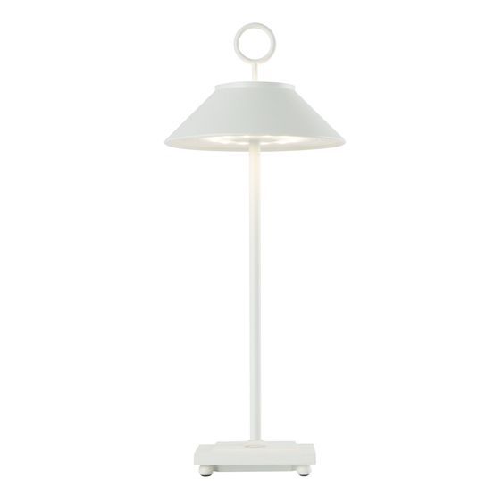 Lampe de table sans fil aluminium marais blanc h29cm
