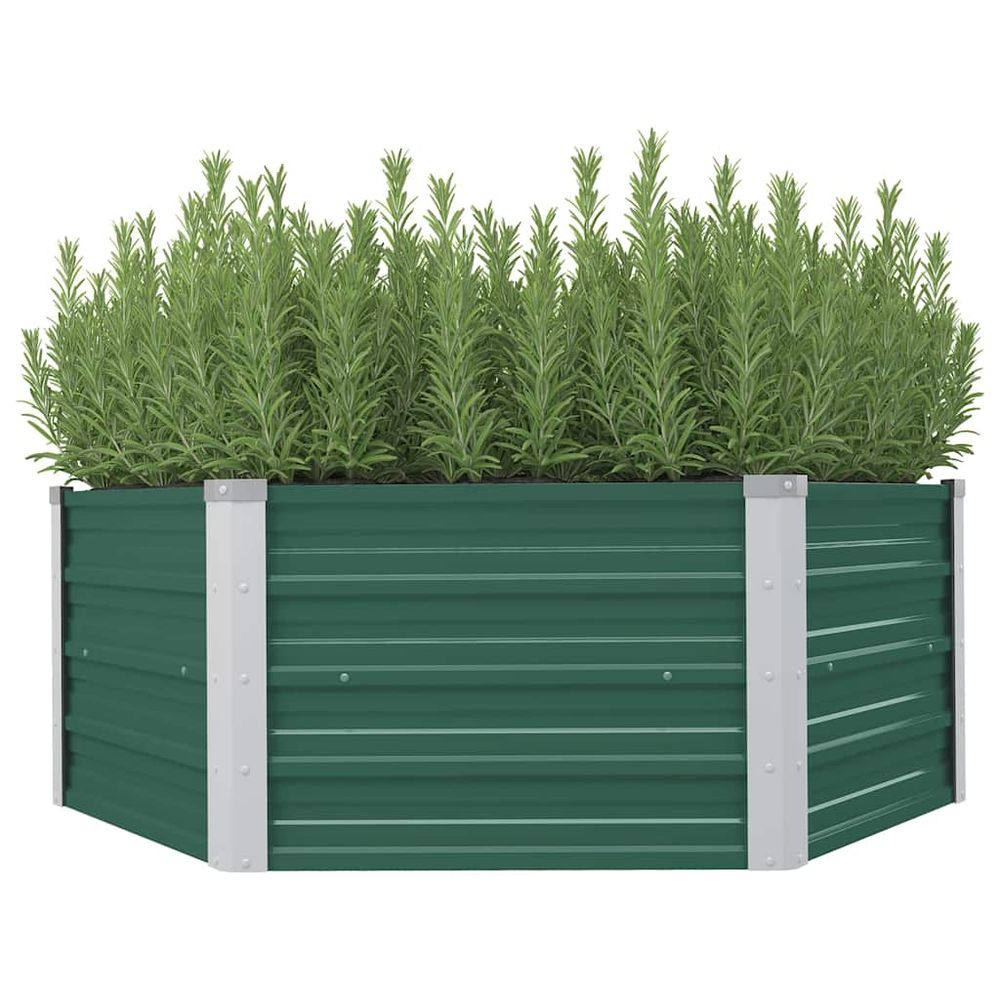 Jardinière 129 x 129 x 45 cm cm acier galvanisé vert