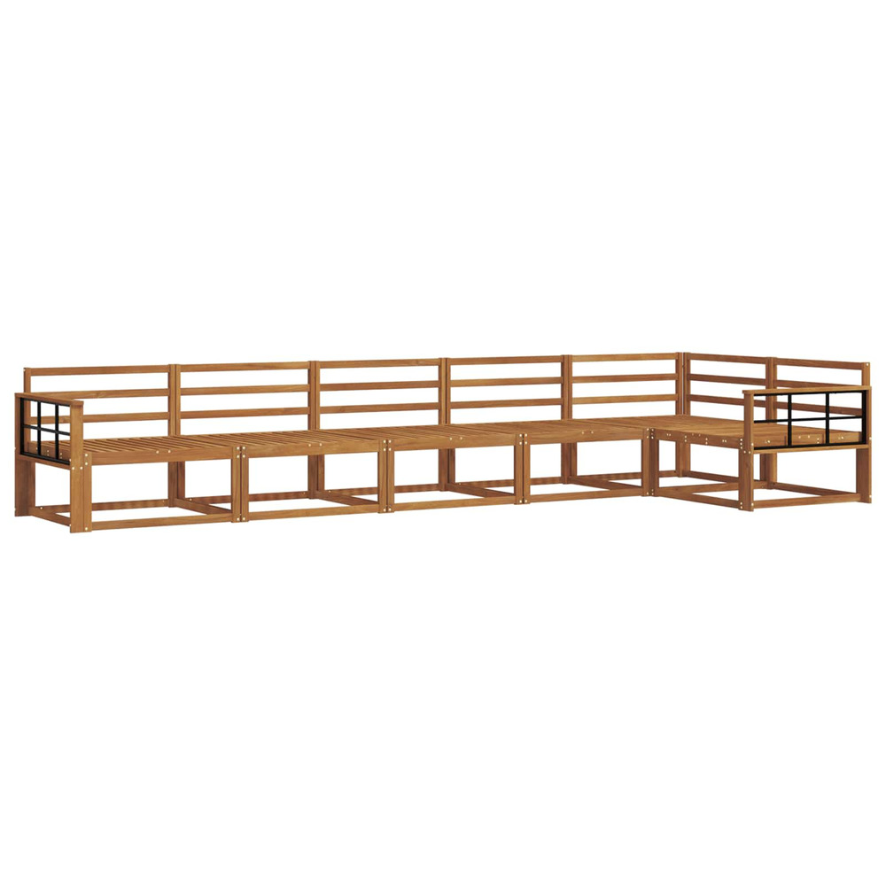 Ensemble de canapés d'extérieur 6 pcs naturel