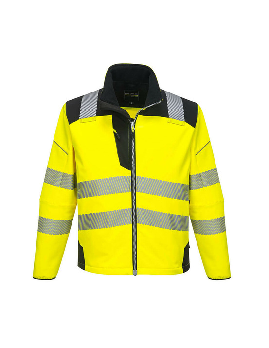 Softshell haute-visibilité pw3 couleur : jaune/noir taille m - portwest