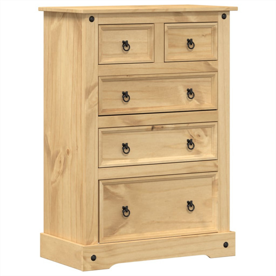 Commode corona 80x43x114 cm bois massif de pin