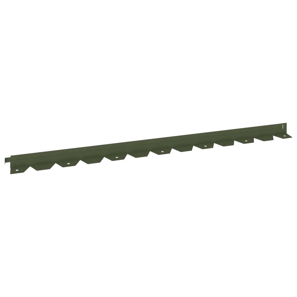 Bordure de pelouse 30 pc 102 x 4 x 4 cm acier vert olive