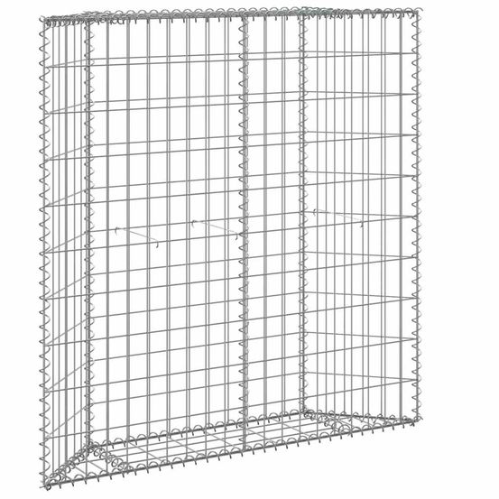 Jardinière gabion trapèze acier galvanisé pour bordure de jardin