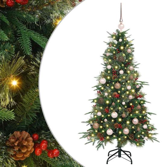 Sapin de noël artificiel à branches articulées vert 150 cm