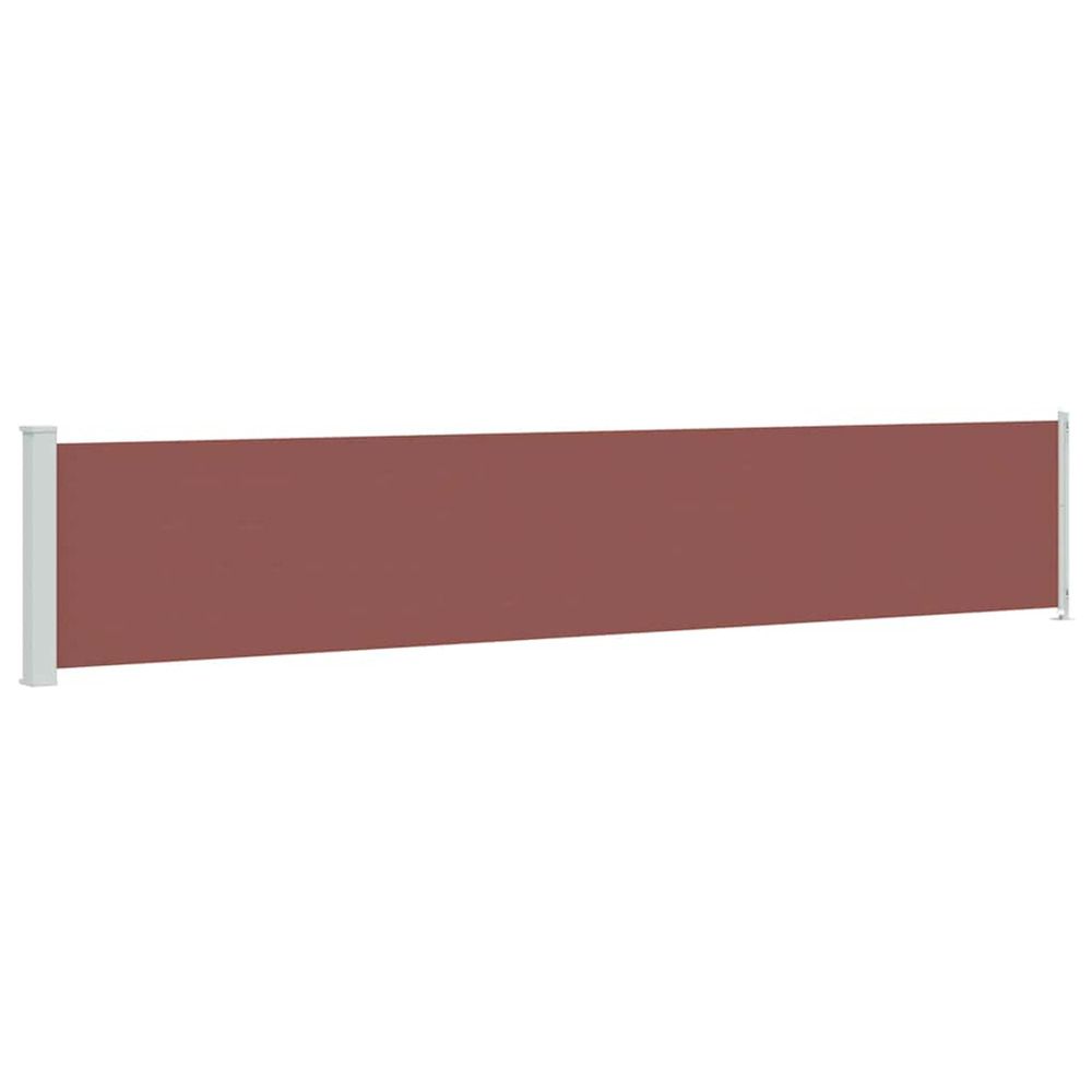 Auvent latéral rétractable de patio 117x614 cm marron