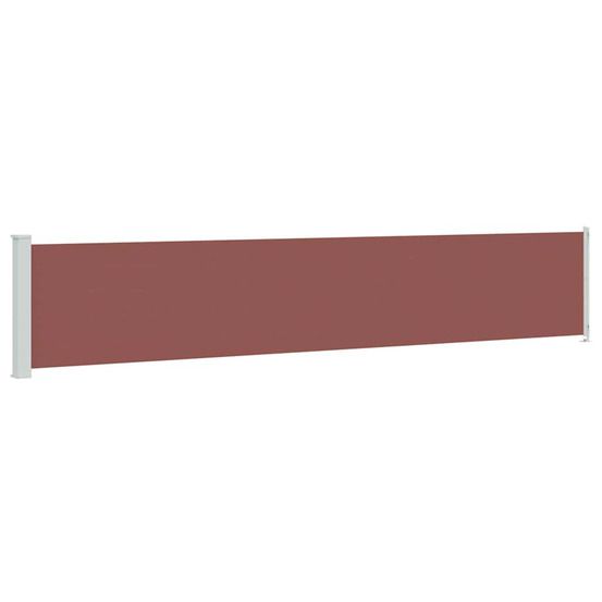 Auvent latéral rétractable de patio 117x614 cm marron