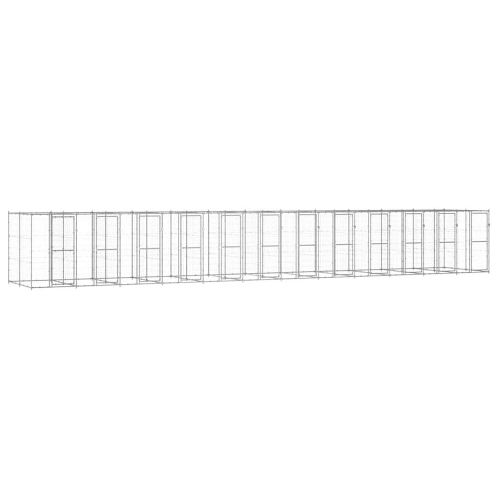Chenil extérieur acier galvanisé 29,02 m²