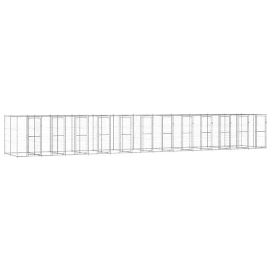 Chenil extérieur acier galvanisé 29,02 m²