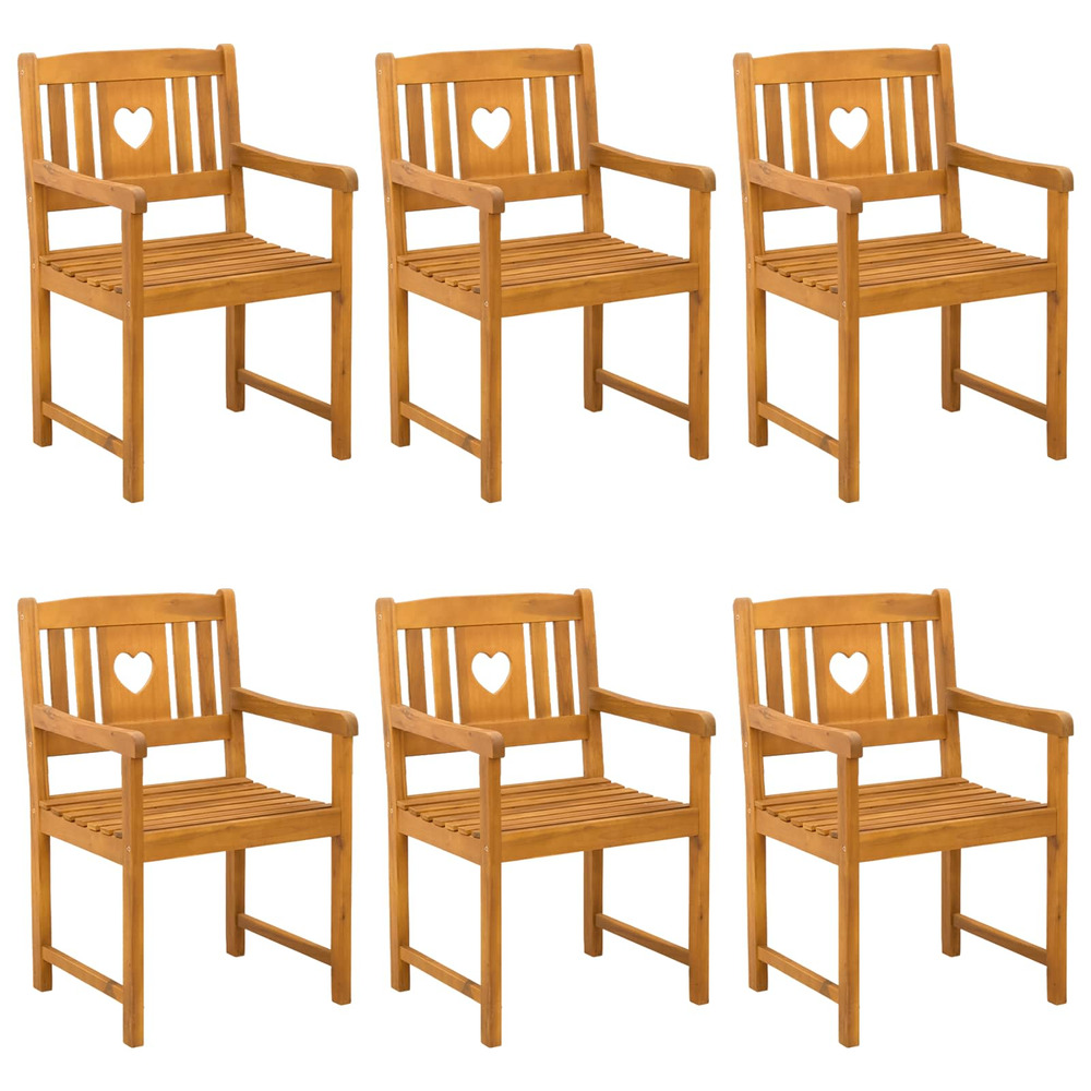 Banc extérieur 6 pcs naturel 56 x 55,5 x 90 cm