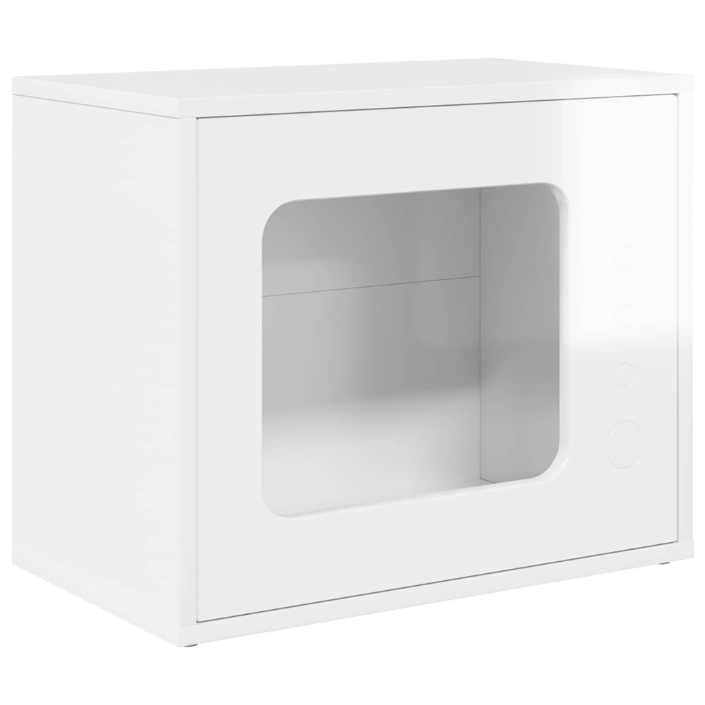 Maison pour chat blanc brillant 51 x 30 x 42,5 cm