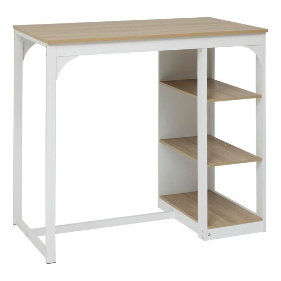 5five - table de bar 2 places eat up blanc et bois