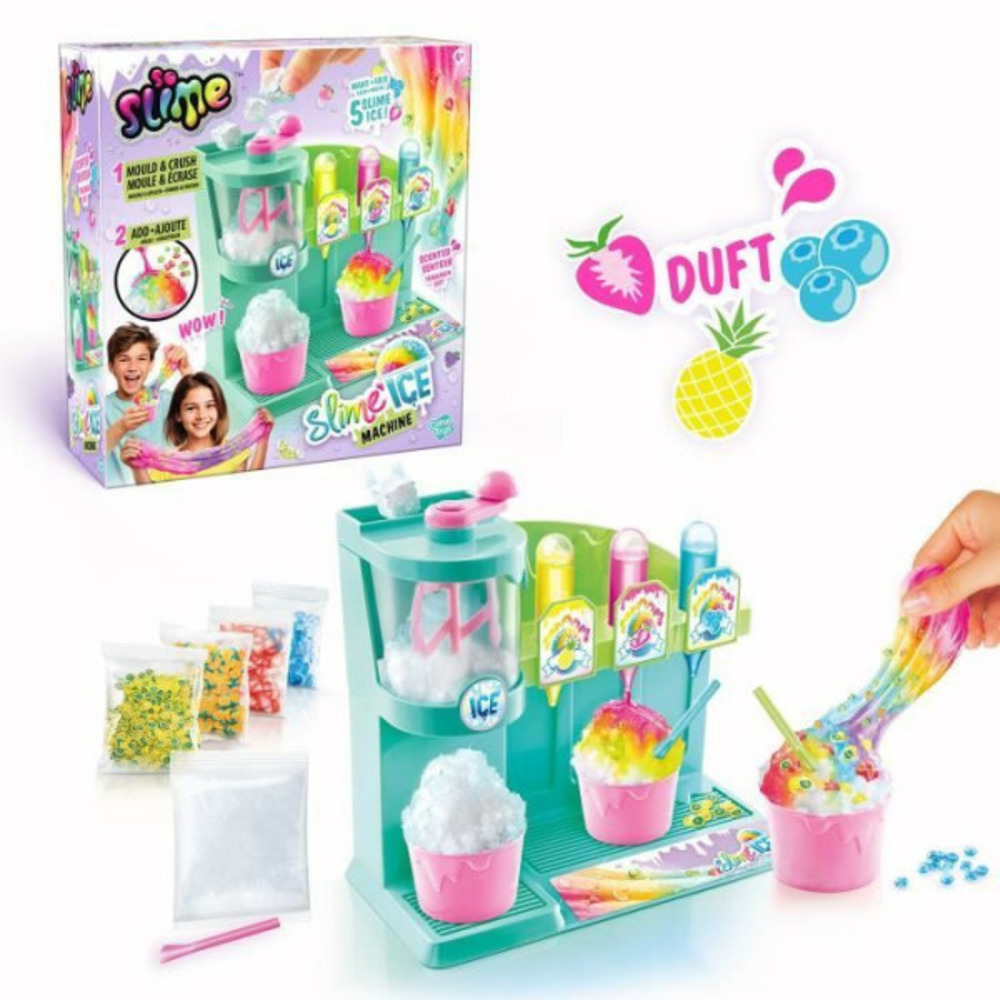 - so slime diy - slime ice machine- avec 1 machine, 3 colorants parfumés, des accessoires et décorations - ssc 310