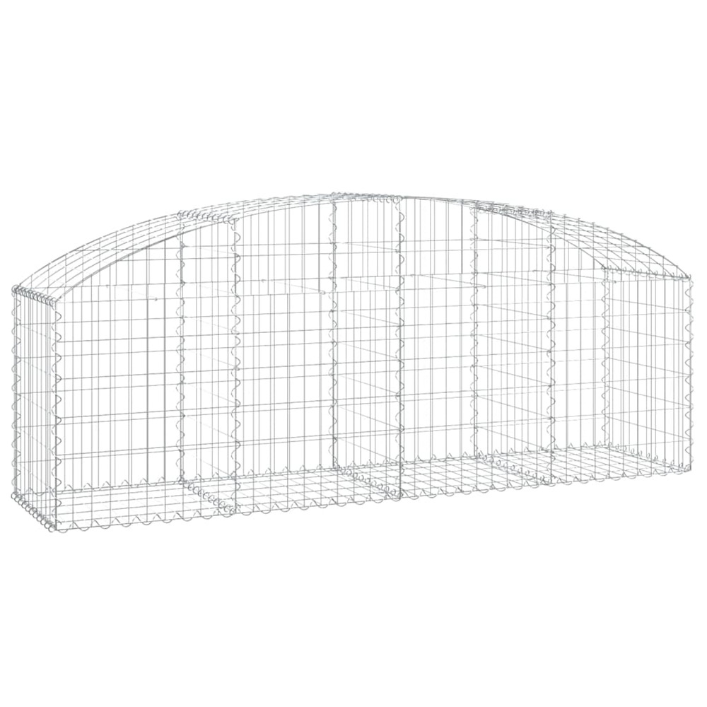 Panier de gabions arqué 200x50x60/80 cm fer galvanisé