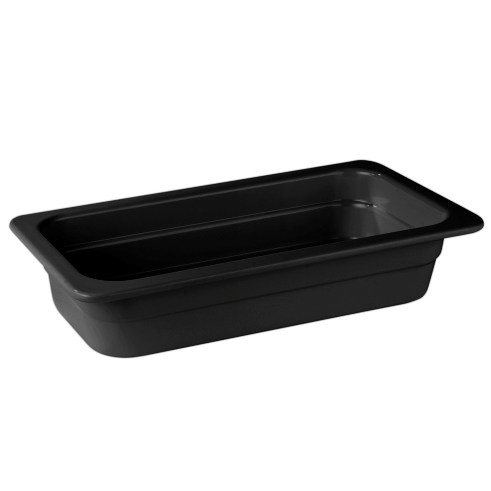 Plat en mélamine noir gn 1/3 - h 65 à 100 mm - pujadas