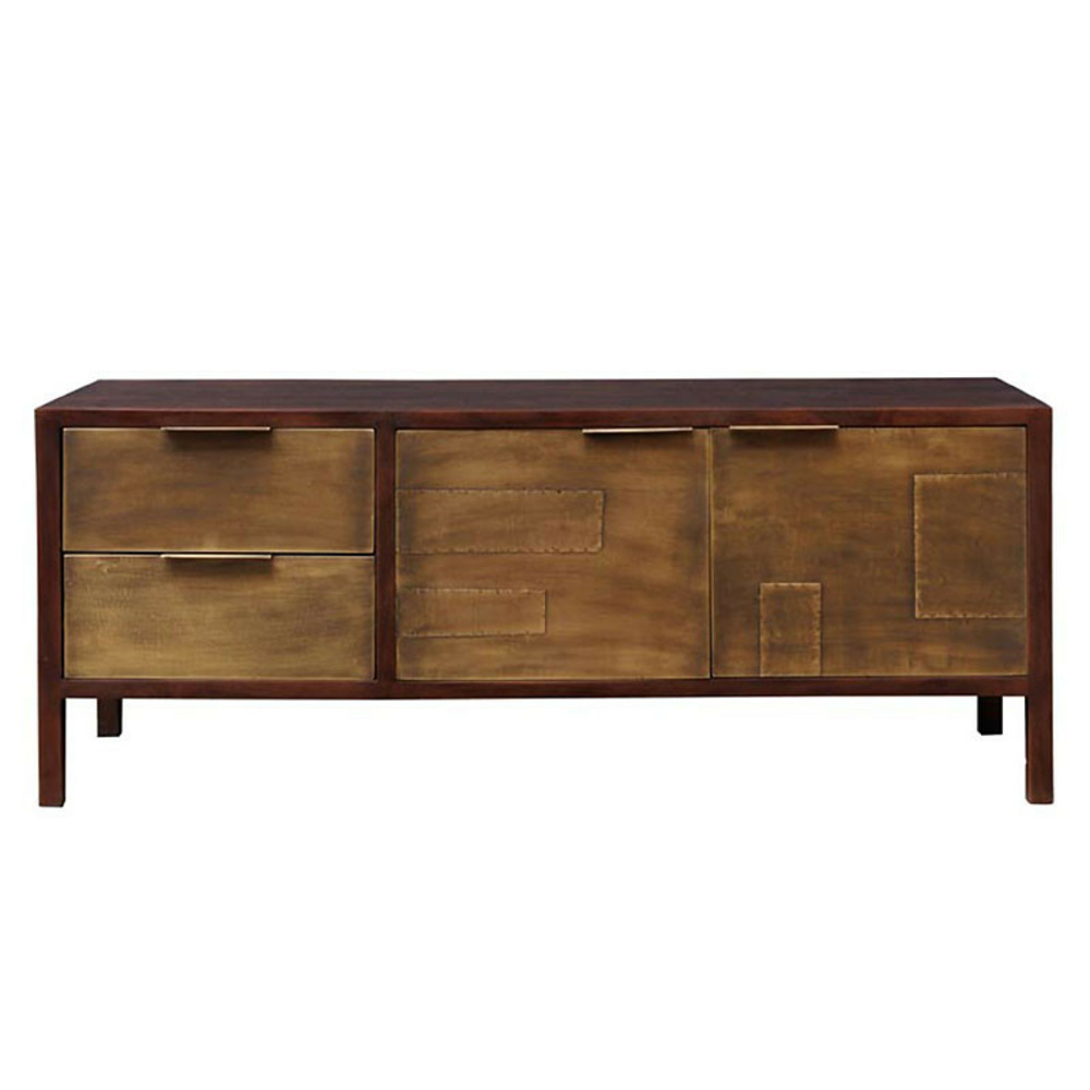 Buffet 2 portes 2 tiroirs saïgon 56x140x44cm