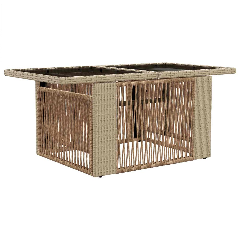 Table de jardin relevable beige 100 x 55 x 37 cm