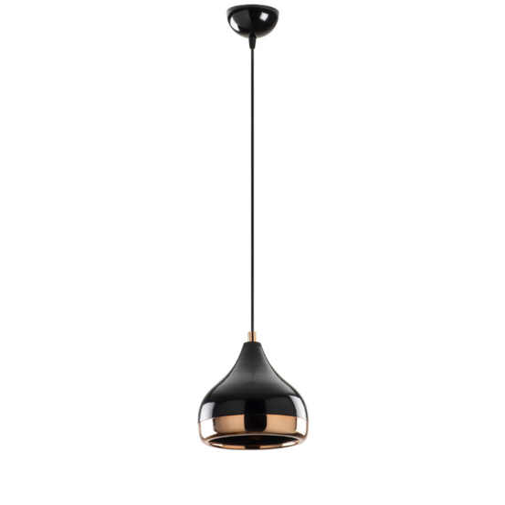 Suspension filaire noire et cuivrée maya