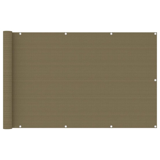 Écran de balcon brise pare vue protection confidentialité 120 x 400 cm pehd taupe
