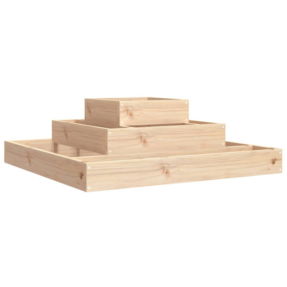 Jardinière d'extérieur 80x80x27 cm bois massif de pin