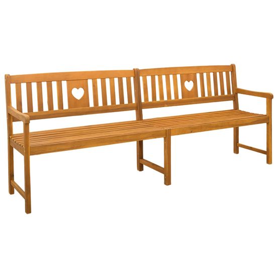 Banc extérieur 4 -places 220 x 56 x 90 cm bois d'acacia massif