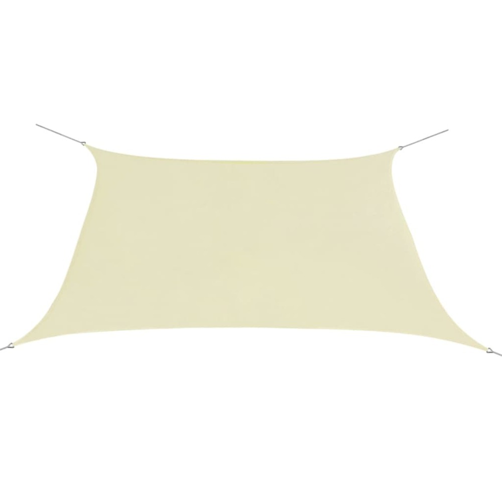Voile toile d'ombrage parasol tissu oxford carré 2 x 2 m crème