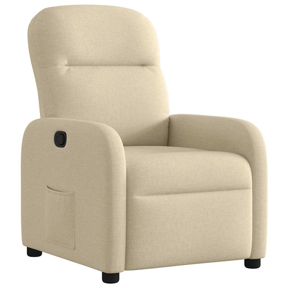 Fauteuil inclinable crème tissu