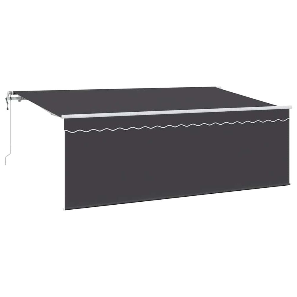 Auvent rétractable anthracite 350 x 200 cm