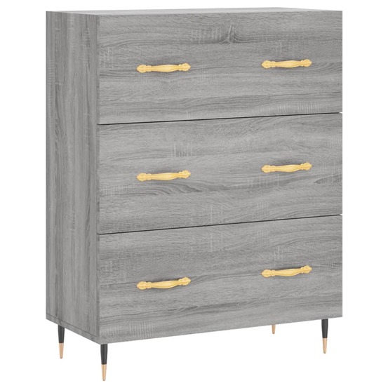 Buffet bahut commode armoire meuble de rangement organisateur cuisine salle de séjour salon sonoma 69,5 x 34 x 90 cm bois d'i