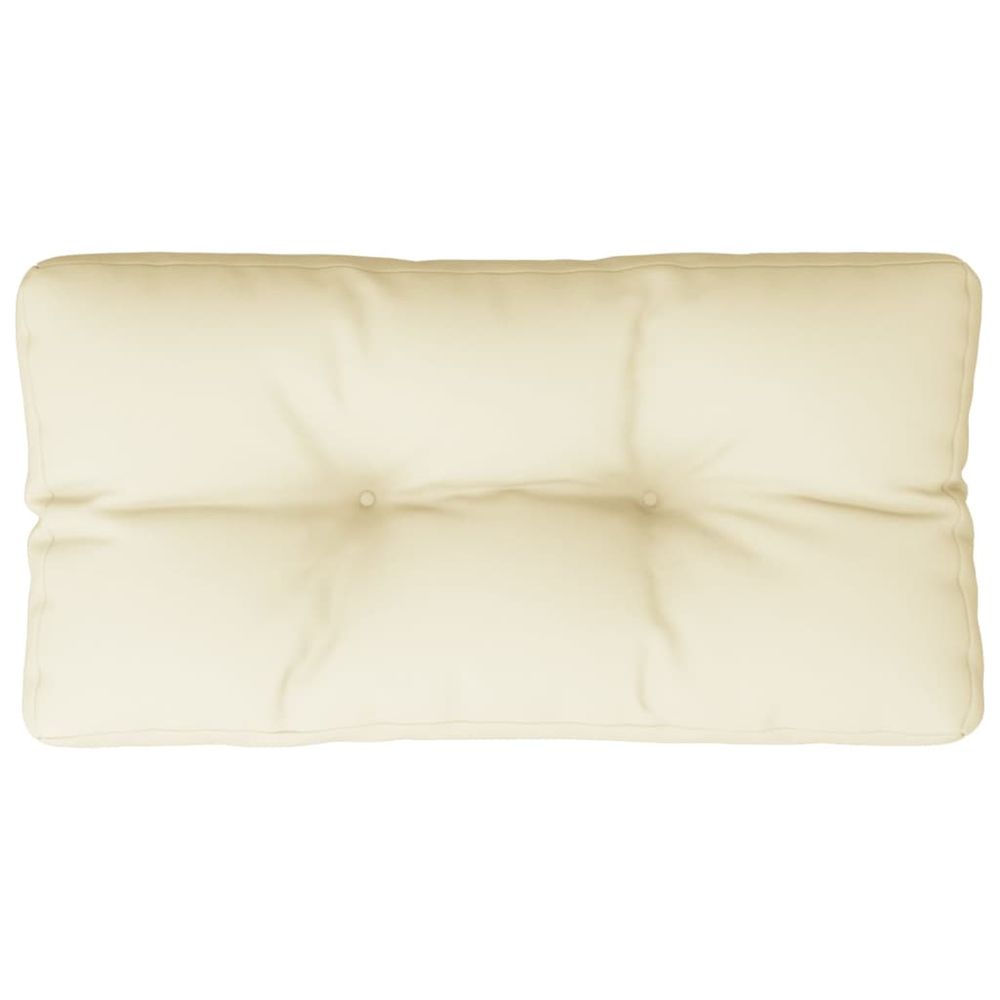 Coussin de palette crème 80x40x12 cm tissu