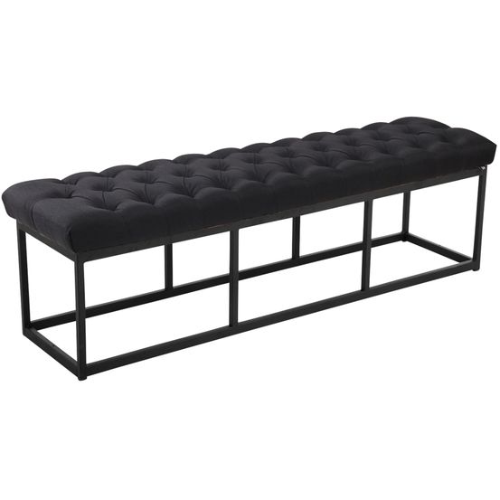 Banc amun tissu noir 150 cm