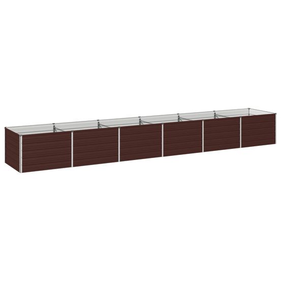 Jardin surélevé marron 480 x 80 x 55 cm acier laminé à froid