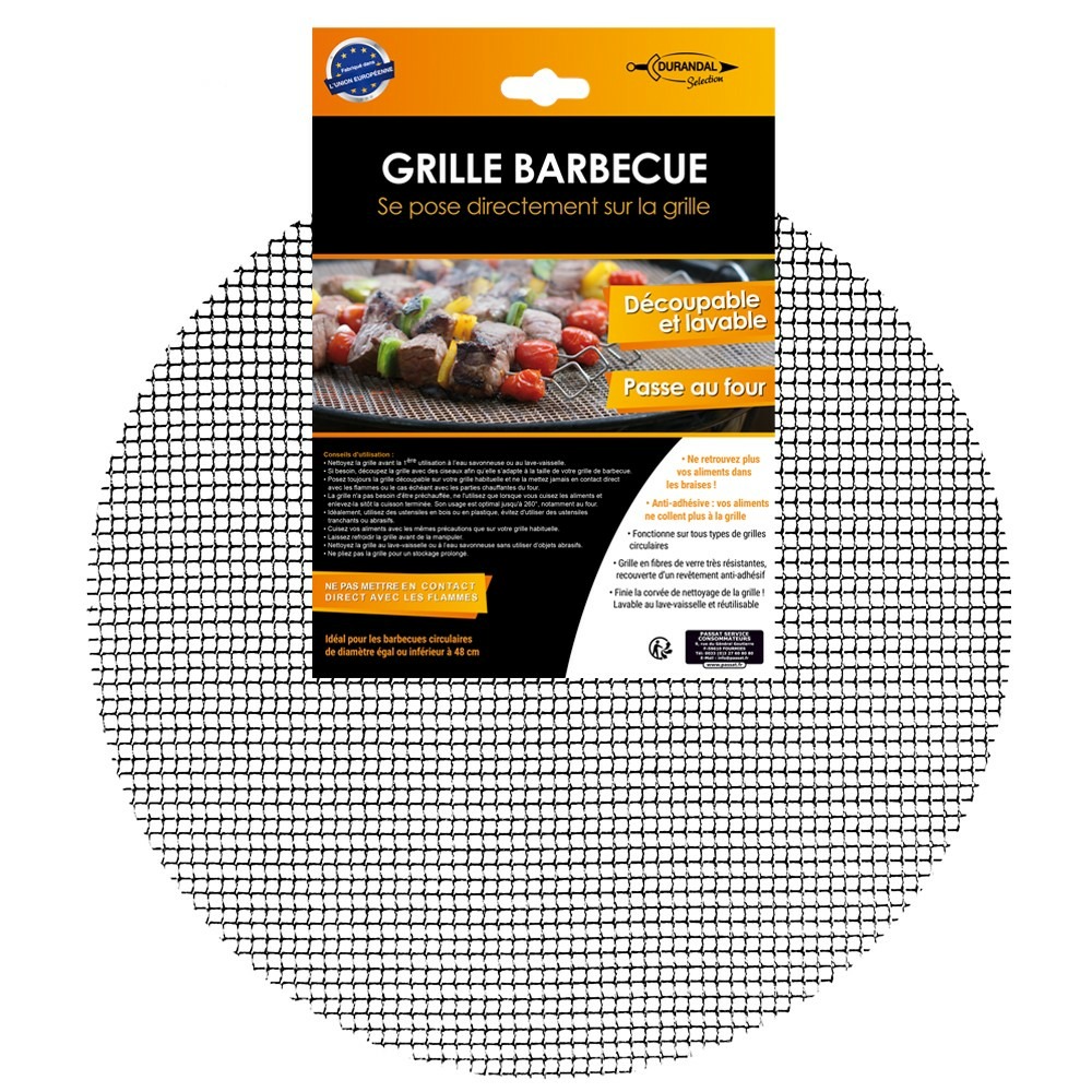Grille ronde pour barbecue découpable et lavable - selection