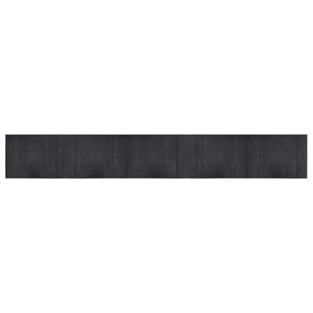 Tapis rectangulaire gris 70x500 cm bambou