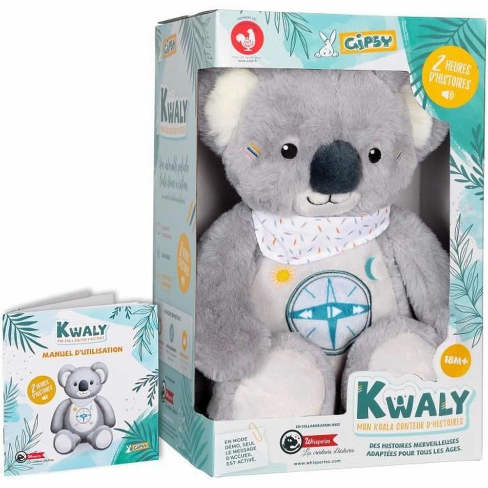 Koala conteur d'histoires kwaly peluche qui parle interactive -version française